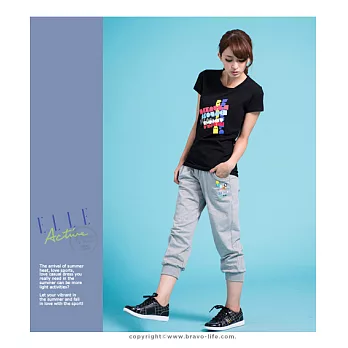 ELLE Active 七分休閒褲_灰M灰色