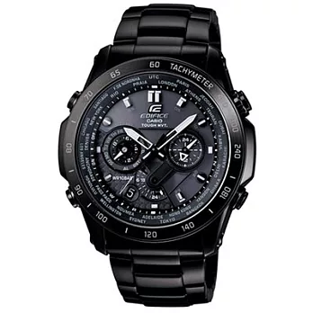 CASIO EDIFICE 全面突襲太陽能電波錶(全黑)