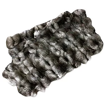 皮草時尚-銀狐-原色蓋毯/地毯