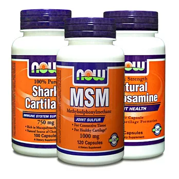 《NOW健而婷》守護行動關健套組(鯊魚軟骨+固關健+MSM)