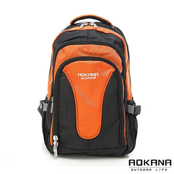 AOKANA奧卡納 護脊輕量防潑水電腦後背包 (橘X黑) 68-025