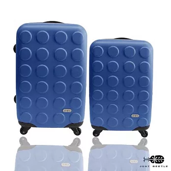Just Beetle☀積木系列ABS輕硬殼旅行箱24+20藍色