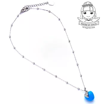 【A &Angel;】純真伊甸園星鑽蘋果項鍊柔情藍