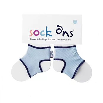 Sock ons 黏踢踢襪帶6-12m粉藍色