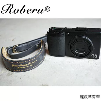 ROBERU 《日本手工》輕皮革相機背帶-灰