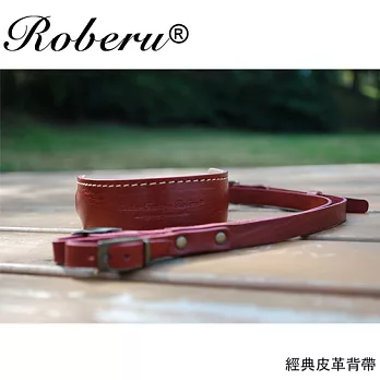 ROBERU 《日本手工》經典皮革相機背帶-紅