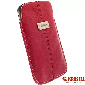 【瑞典KRUSELL】LUNA MOBILE POUCH 時尚黑.紅色 L for iPhone5紅色