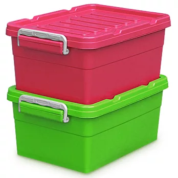 《卡樂富》全方位收納整理箱(S)4入桃紅.綠各2