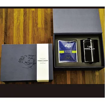哈亞咖啡【典雅禮盒B-1】瓜地馬拉 +LCF白金曼特寧 (典雅 方便包9入 + 咖啡豆150g + 進口豆罐)
