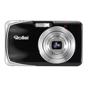 【Rollei】Powerflex 440 1400萬畫素26mm廣角HD高畫數位相機(公司貨)+8G記憶卡+專用電池+專用座充+原廠相機包+SD讀卡機+桌上型腳架+清潔組+保護貼-黑色