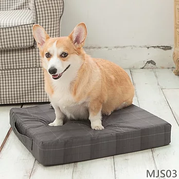【Soarbed 】小墊買一組再送一個外套-寵物高密度泡棉床 (深灰格) 貨號MJS03深灰格