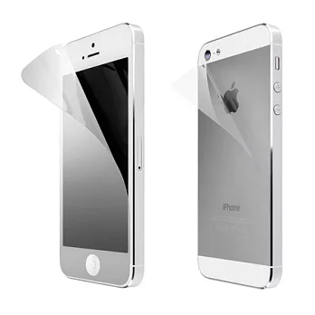 SwitchEasy Pure Mirror iPhone5 魔鏡螢幕貼+透明機背貼-鏡面