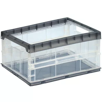 《輕巧折》萬事中型折疊收納籃(6入)黑