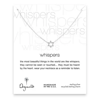 【Dogeared】美國品牌Whispers祈願925純銀項鍊~能量六芒星16吋