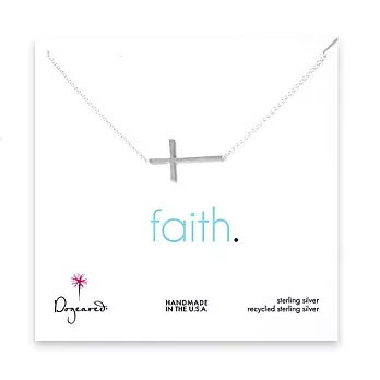 【Dogeared】美國品牌祈願925純銀項鍊~FAITH大十字架18吋