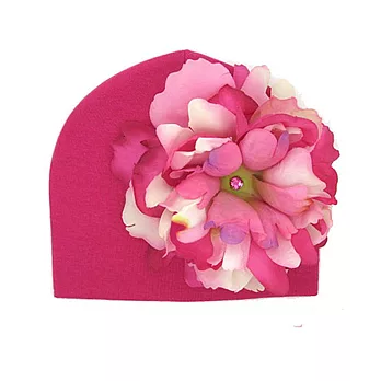 《Jamie Rae Hats》花漾棉帽-超級粉紅-覆盆子粉紅牡丹S