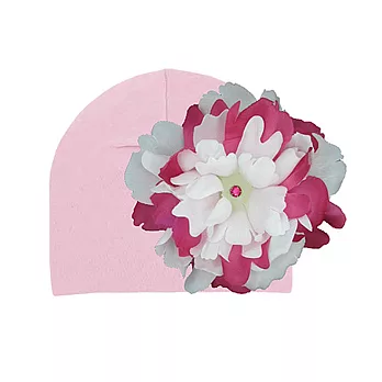 《Jamie Rae Hats》花漾棉帽-超級粉紅-甜蜜覆盆白牡丹S
