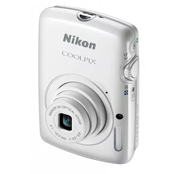 Nikon S01時尚纖巧觸控螢幕機(公司貨)+清潔組+讀卡機+保護貼+小腳架+輕巧收納包-白色
