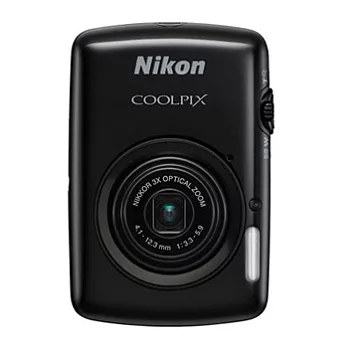 Nikon S01時尚纖巧觸控螢幕機(公司貨)+清潔組+讀卡機+保護貼+小腳架+輕巧收納包-黑色