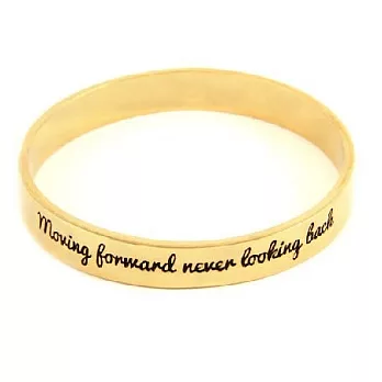 【Ettika】美國品牌~廢話文字手環金色Moving Forward Never Looking Back