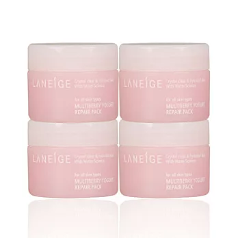 LANEIGE 蘭芝 莓果優格活顏Q彈面膜正貨容量組(20mlx4)