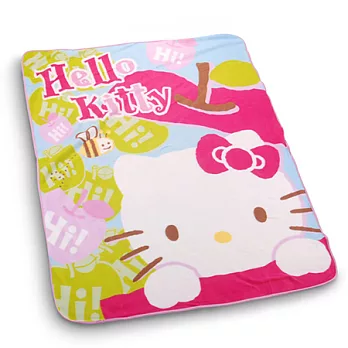 【Hello Kitty-蘋果.粉】舒柔毛毯