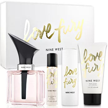 NINE WEST 狂戀女性淡香精禮盒(香精100ml+身體乳60ml+小香20ml+補充瓶20ml)