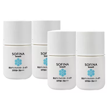 《SOFINA 蘇菲娜》芯美顏美 白日間保濕防護乳正貨容量組SPF50．PA+++-清爽型 (8g)X4入