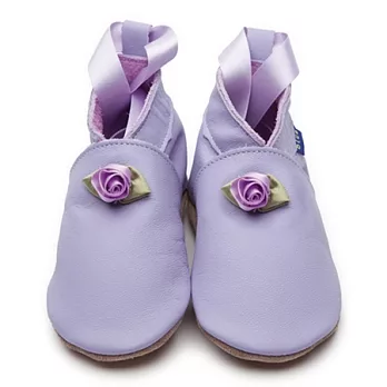 英國製Inch Blue，真皮手工學步鞋禮盒，Rose Ballet-Lilac(6~12M)