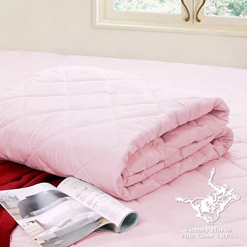 【POLO-清新潔淨.粉紅】平單式保潔墊-雙人