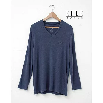 【ELLE HOMME】新一代保暖發熱衣《超值2件組》XL藍色