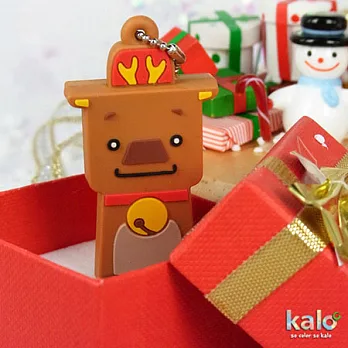 Kalo卡樂創意 北歐造型隨身碟（聖誕老人 / 聖誕樹 / 雪人 / 麋鹿 ）- 8G麋鹿