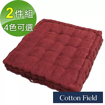 棉花田【摩登】仿麂皮立體胖胖墊-紅色(二件組)