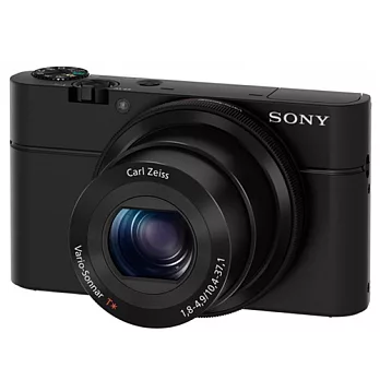 SONY DSC-RX100 超大感光片幅數位相機(中文平輸)-加送SD32G+鋰電池+相機包+小腳架+讀卡機+清潔組+保護貼黑