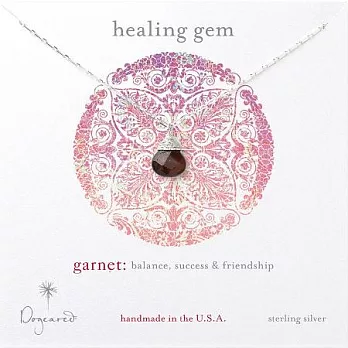 【Dogeared】美國品牌Healing Gem祈願精緻帽子誕生石925純銀項鍊~紅榴石18吋