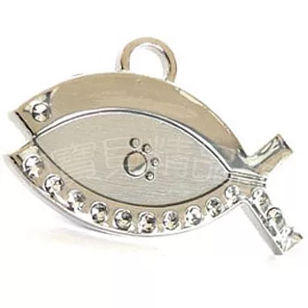 澳洲品牌Hamish McBeth-魚形Bling Bling 水晶吊牌 (銀色)