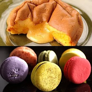 [MICASA蜜膳屋] 經典半熟組 (原味半熟蜂蜜蛋糕+馬卡龍6入)