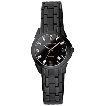 Roven Dino羅梵迪諾 成熟美學時尚腕錶-黑金/小