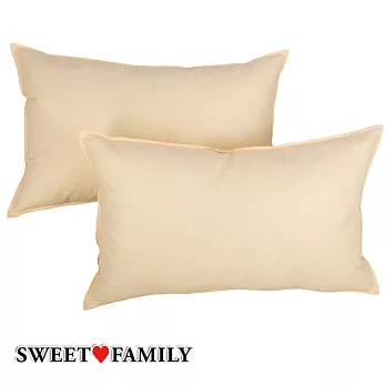 【SWEET FAMILY】甜蜜家庭 100% MIT 天然水鳥羽絨枕檸檬黃