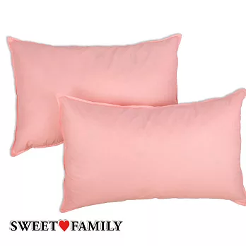 【SWEET FAMILY】甜蜜家庭 100% MIT 天然水鳥羽絨枕浪漫粉
