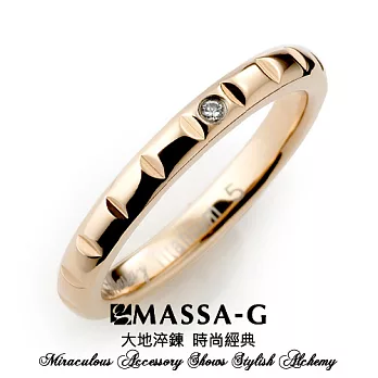 MASSA-G DECO系列 【私藏系-晨露】玫瑰金 鈦金戒美規3號