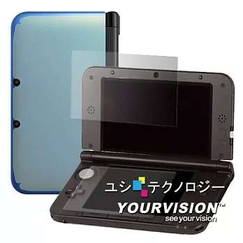 3DS LL / XL (上+下)亮面螢幕貼+機身膜-贈布