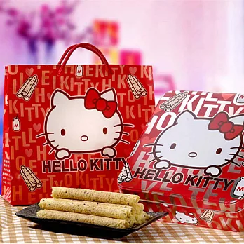 《HELLO KITTY》芝麻蛋捲鴻運禮盒(二盒)