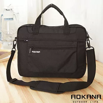 AOKANA奧卡納 11吋輕量防潑水平板電腦側背包 公事包 (百搭黑) 06-130