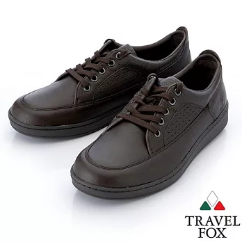 Travel Fox 柔軟皮革休閒鞋912602-76-39咖啡色