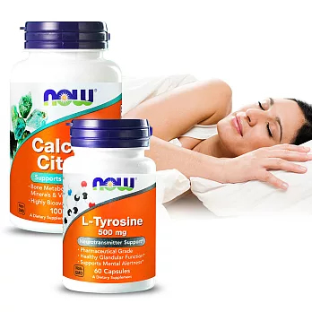 《NOW健而婷》ˊ_>ˋ淡定套組(黃金六效加強鈣+酪胺酸)