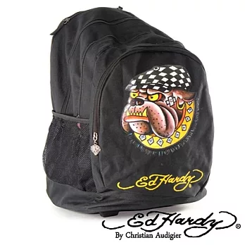 ED Hardy 印刷小偷狗王三層拉桿旅行背包