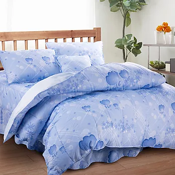 【蜜語-藍】台灣精製加大六件式床罩組