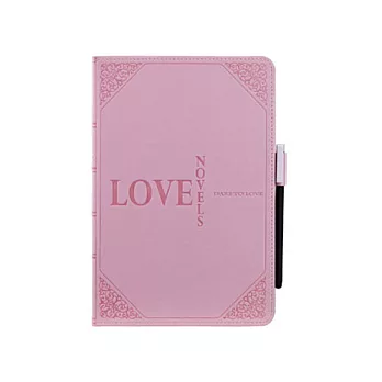 Ozaki Wisdom iPad mini多角度折疊式保護套愛情文學圖案,粉紅色