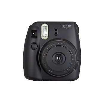 FUJIFILM instax mini 8 拍立得相機(公司貨)+空白底片+彎彎相片本+硬殼包+專用自拍鏡(隨機出貨不挑色)-黑色